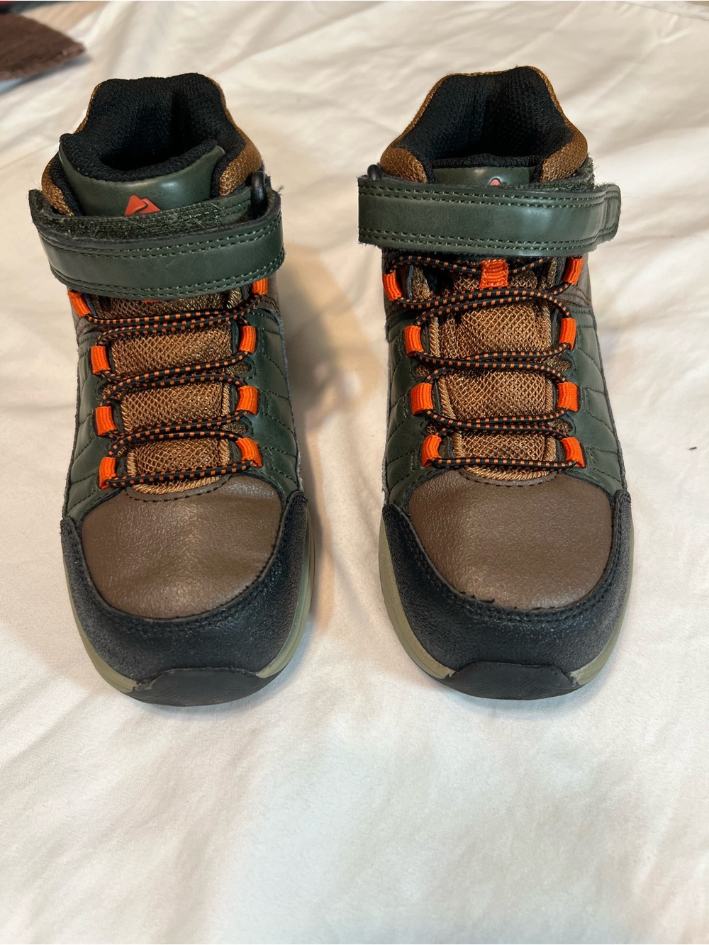 Ozark Trail Kids Olive, Brown & Orange High-Top hunting/hiking Sneakers